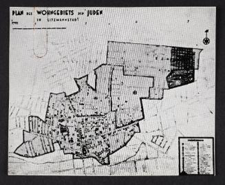 Map of the plan of the residential area of Jewish Lodz