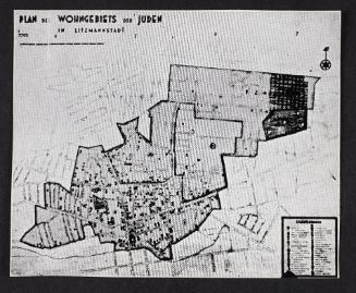 Map of the plan of the residential area of Jewish Lodz