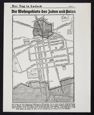 Border map of Jewish and Polish areas