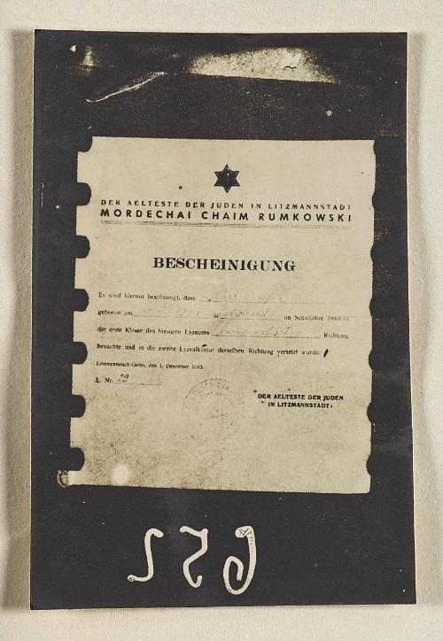 Contact Print #925 from page #15 in Lodz Ghetto Contact Album