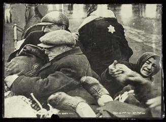 "Evacuation of the sick (and aged, by horse-drawn cart)"
