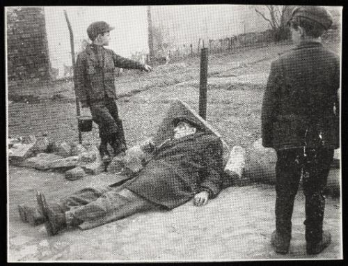 Sick man fallen on street