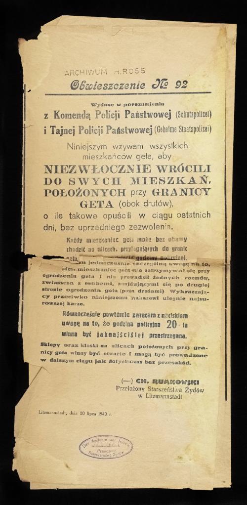 Announcement No. 92: Immediately return to your dwellings