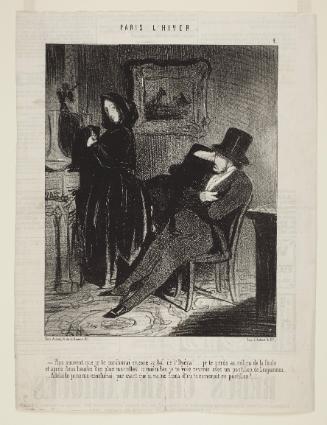 Plus souvent que je te conduirai encore au bal de l'Opéra!...je te perds au milieu de la foule et après deux heures des plus mortelles inquiétudes je te vois revenir avec un postillon de Lonjumeau,...Adélaïde je ne me coucherai pas avant que tu ne me dises d’où te ramenait ce postillon! from Paris l'Hiver