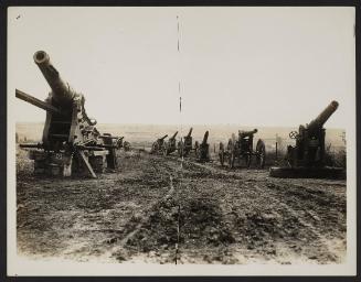 A few of the captured German guns