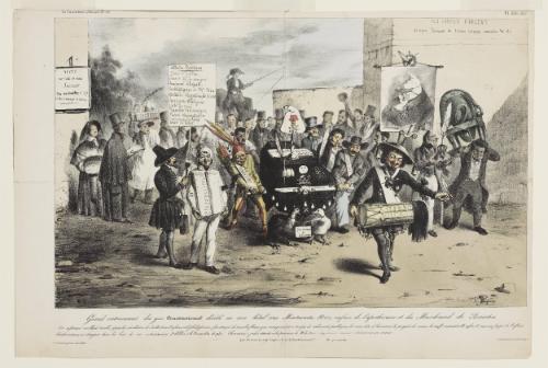 Grand enterrement du gros Constitutionnel décédé en son hotel rue Montmartre No 121 from La Caricature