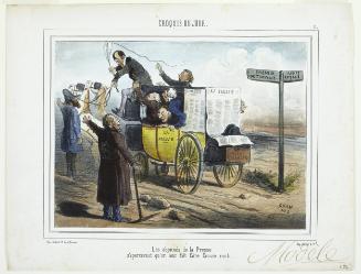 Les abonnés de la Presse s’apercevant qu’on leur fait faire fausse route from Croquis du Jour