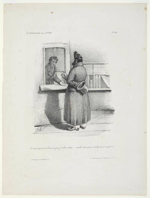 Je souscris pour l’ami à qui je doit tout...voilà cent sous, rendez-moi cinq francs. Plate 260 from La Caricature No. 125, March 28, 1833