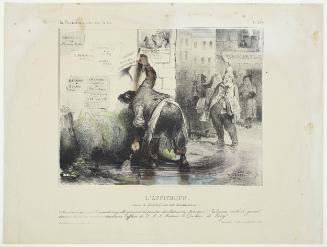 L'Afficheur, Plate 256 from La Caricature, No. 223, March 14, 1833