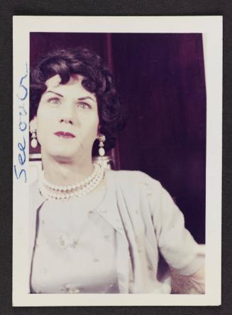 [Pegie Val Adair with "the darker hair," location unknown]
