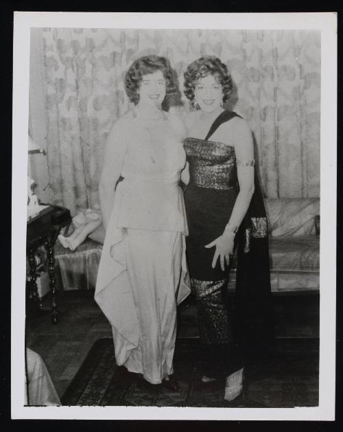 [Vicki and Susanna in the living room, New York City apartment]
