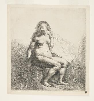 Naked Woman Seated on a Mound