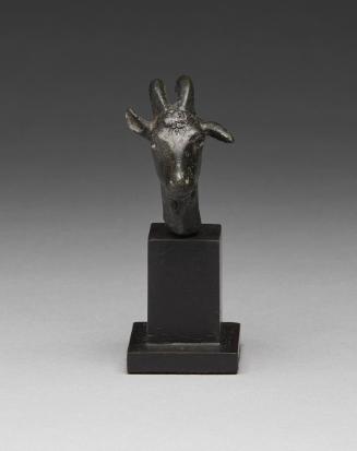 Hellenistic Bronze Head of a Goat