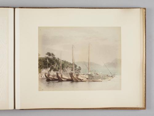 [Ships docked in a bay]   from Views of Tokyo, Nikko, Yokohama