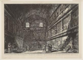 Interior view of the ancient temple of Bacchus, now the church of S. Urbano, two miles from Rome...from the Vedute di Roma (Views of Rome)