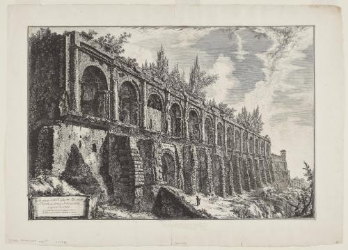 Remains of the Villa of Maecenas at Tivoli...from the Vedute di Roma (Views of Rome)