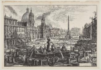 View of Piazza Navona above the ruins of the Circus Agonalis [Circus of Domitian] from the Vedute di Roma (Views of Rome)