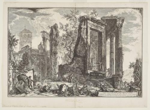 Another view of the Sibylline Temple at Tivoli from the Vedute di Roma (Views of Rome)