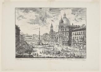 View of Piazza Navona above the ruins of the Circus of Domitian from the Vedute di Roma (Views of Rome)