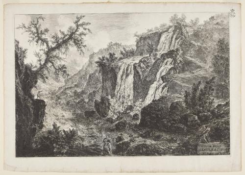 View of the Small Waterfall and Rapids, Tivoli from the Vedute di Roma (Views of Rome)