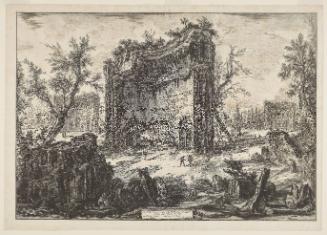 Remains of the second floor of the baths of Titus from the Vedute di Roma (Views of Rome)