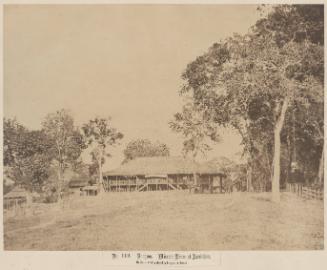 Rangoon. Mission House at Kemindine  Plate 119: "Burma Views" (1857)