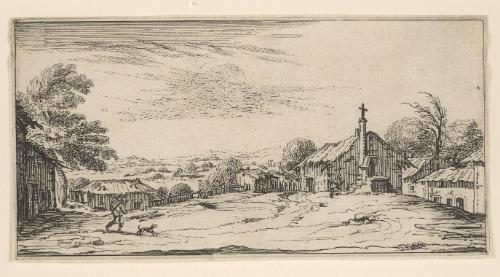 Landscape with Thatched Cottage and Shrine