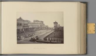 [Calcutta; Old Court House Street, looking South]   from Indian Architecture and Scenery, Vol. 1