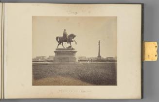 [Calcutta; Lord Hardinge's Statue and the Ochterlony Monument]   from Indian Architecture and Scenery, Vol. 1