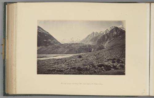 The Great Glacier and Snowy Peaks, at the head of the Buspa Valley   from Himalayas
