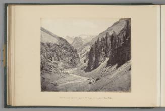 View of curious gravel formations on the Lagudarsi stream at Kioto, Spiti   from Himalayas