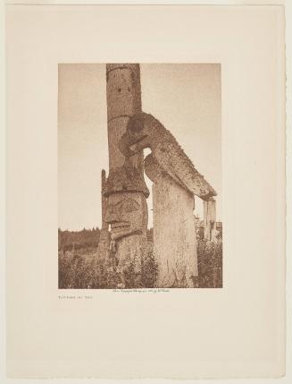 Totems at Yan from the volume The North American Indian