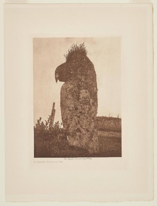 A Raven Totem at Yan from the volume The North American Indian