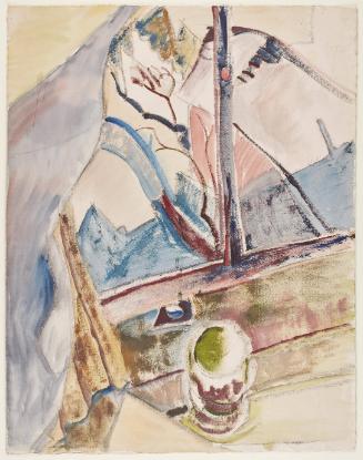 Untitled [window view with cup?]