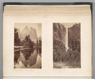 [Cathedral Spires, Mirror Lake, Yosemite Valley]  from Tour Round The World 1882