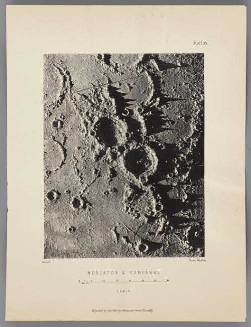 Mercator and Campanus  Plate XV from The Moon: Considered as a Planet, a World, and a Satellite